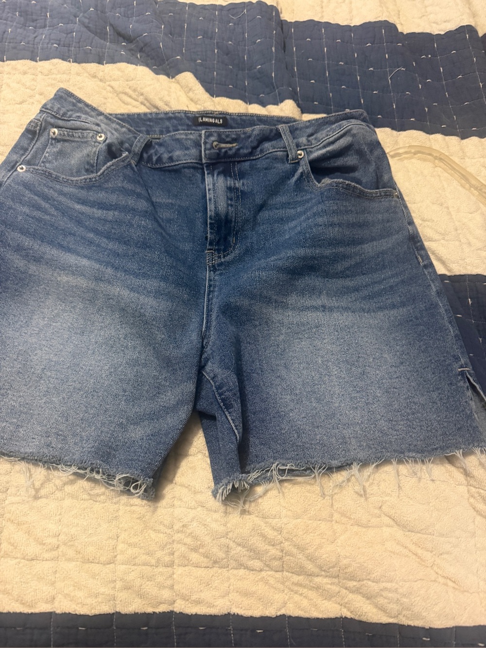 Flamingals Denim Jean Shorts — Size L.